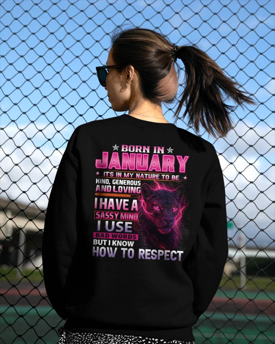 Born In January – T-Shirt For Woman – DONN01 (SKU09-24-01)