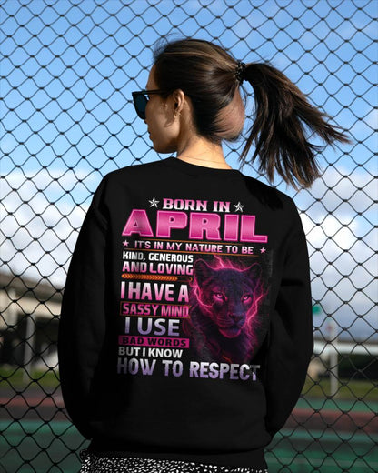 Born In April – T-Shirt For Woman – DONN04 (SKU09-24-04)
