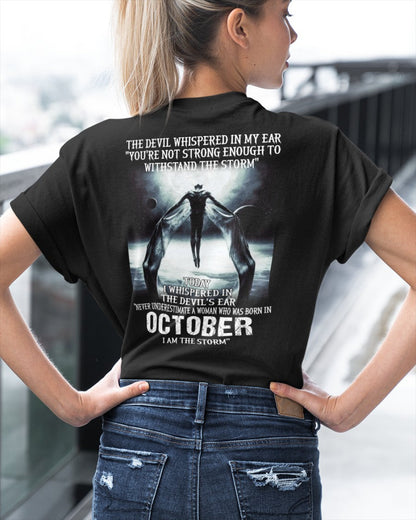 October - The Devil Whispered In My Ear - T-Shirt For Woman - DONN10 (SKU-CHAUU-10)