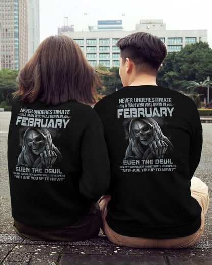 FEBRUARY - NEVER UNDERESTIUNDER A MAN - T-SHIRT FOR MAN - DONN02 (SKU08-05-02)