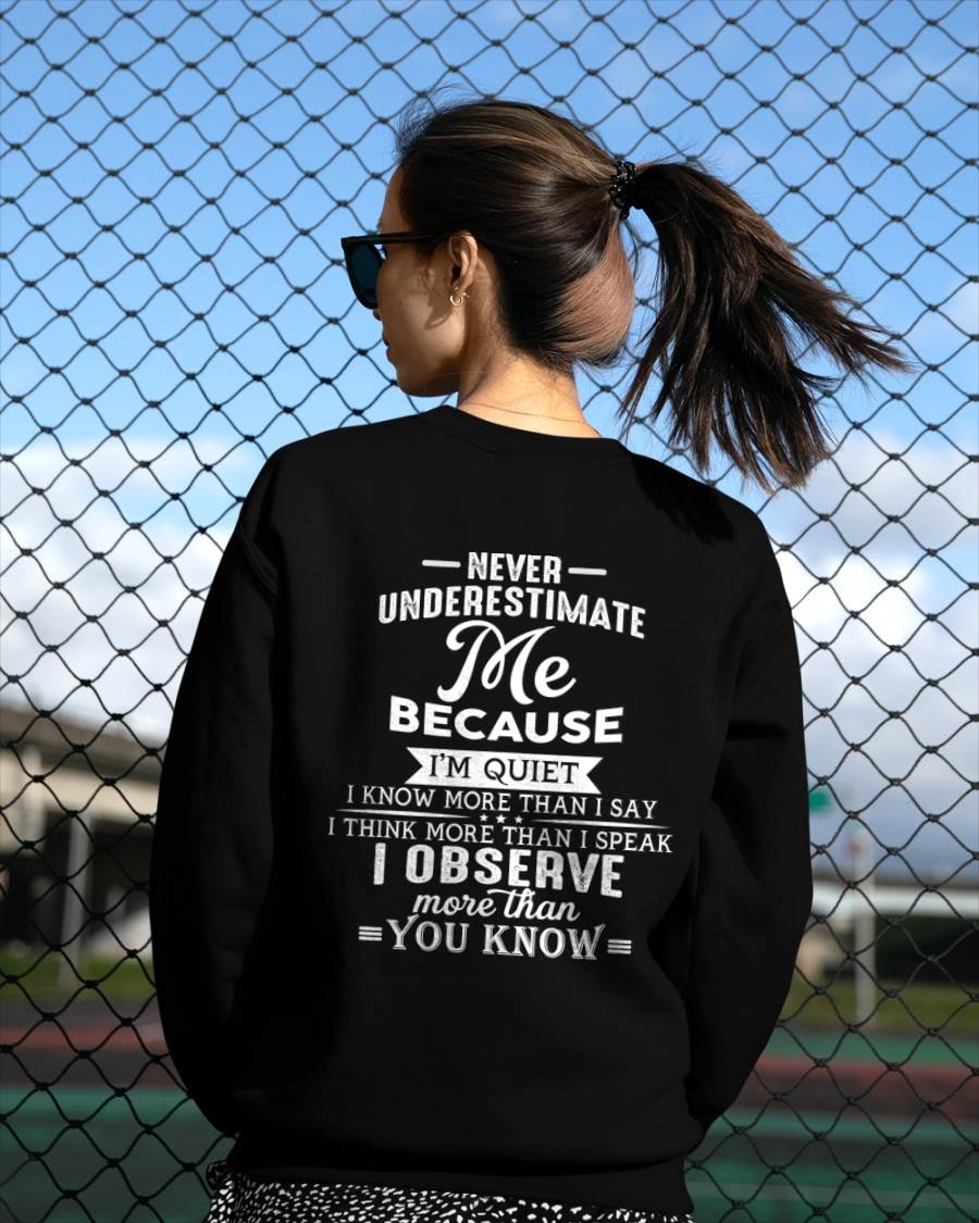 Never Underestimate Me - T-Shirt For Woman - DONN00 (SKU2602-79-00)