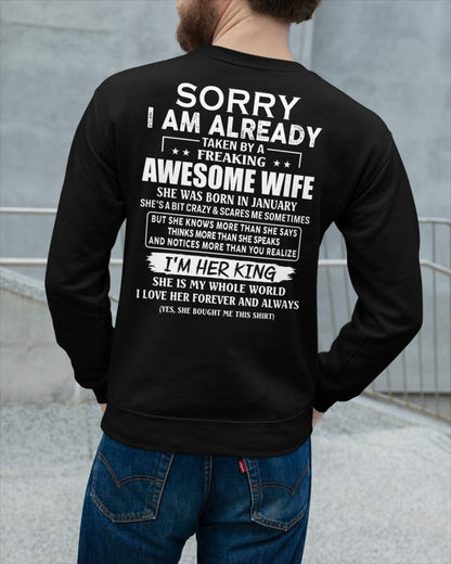 Awesome wife January - Perfect gift for your husband - EBIL01 (SKU68-79-01)