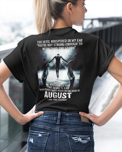 August - The Devil Whispered In My Ear - T-Shirt For Woman - DONN08 (SKU-CHAUU-08)