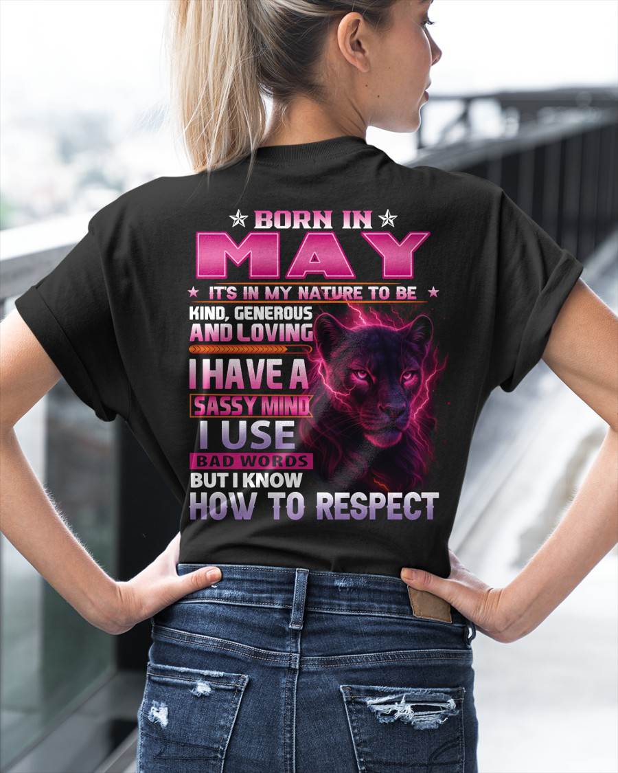 Born In May – T-Shirt For Woman – DONN05 (SKU09-24-05)