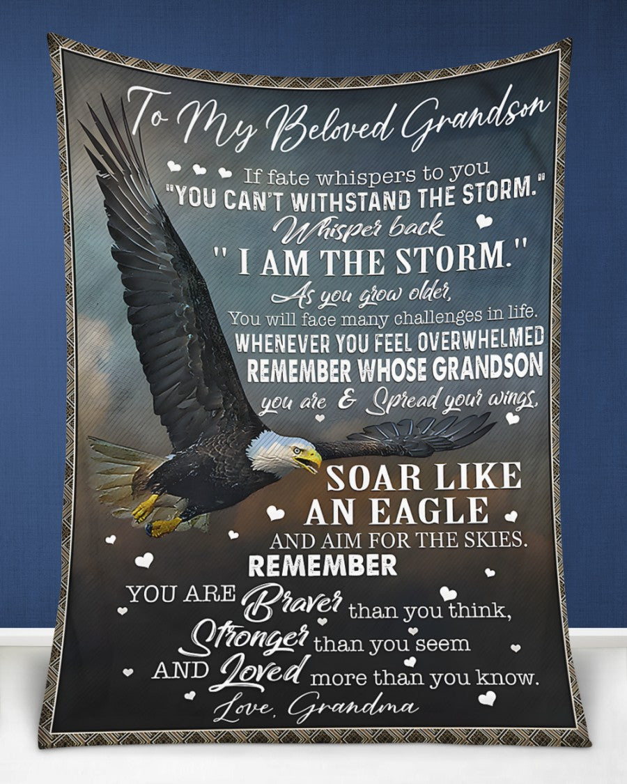 Special Gift For Your Grandson Blanket - From Grandma (SKUB12-83)