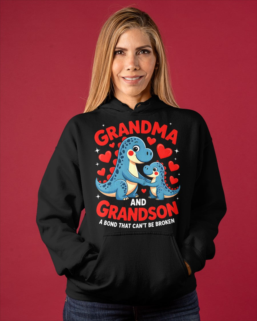 GRANDMA AND GRANDSON A BOND THAT CAN'T BE BROKEN DINOSAUR UNISEX T-SHIRT EBIL00 (SKU-GMS3)