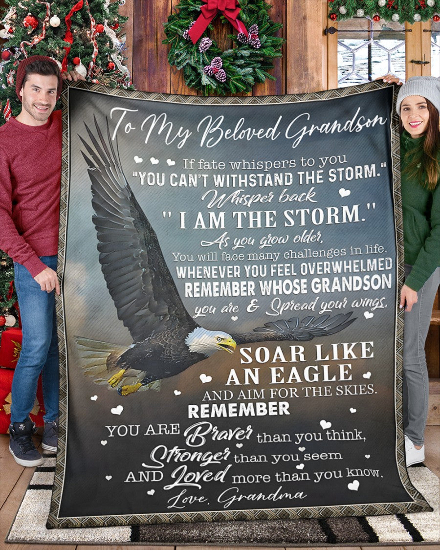 Special Gift For Your Grandson Blanket - From Grandma (SKUB12-83)