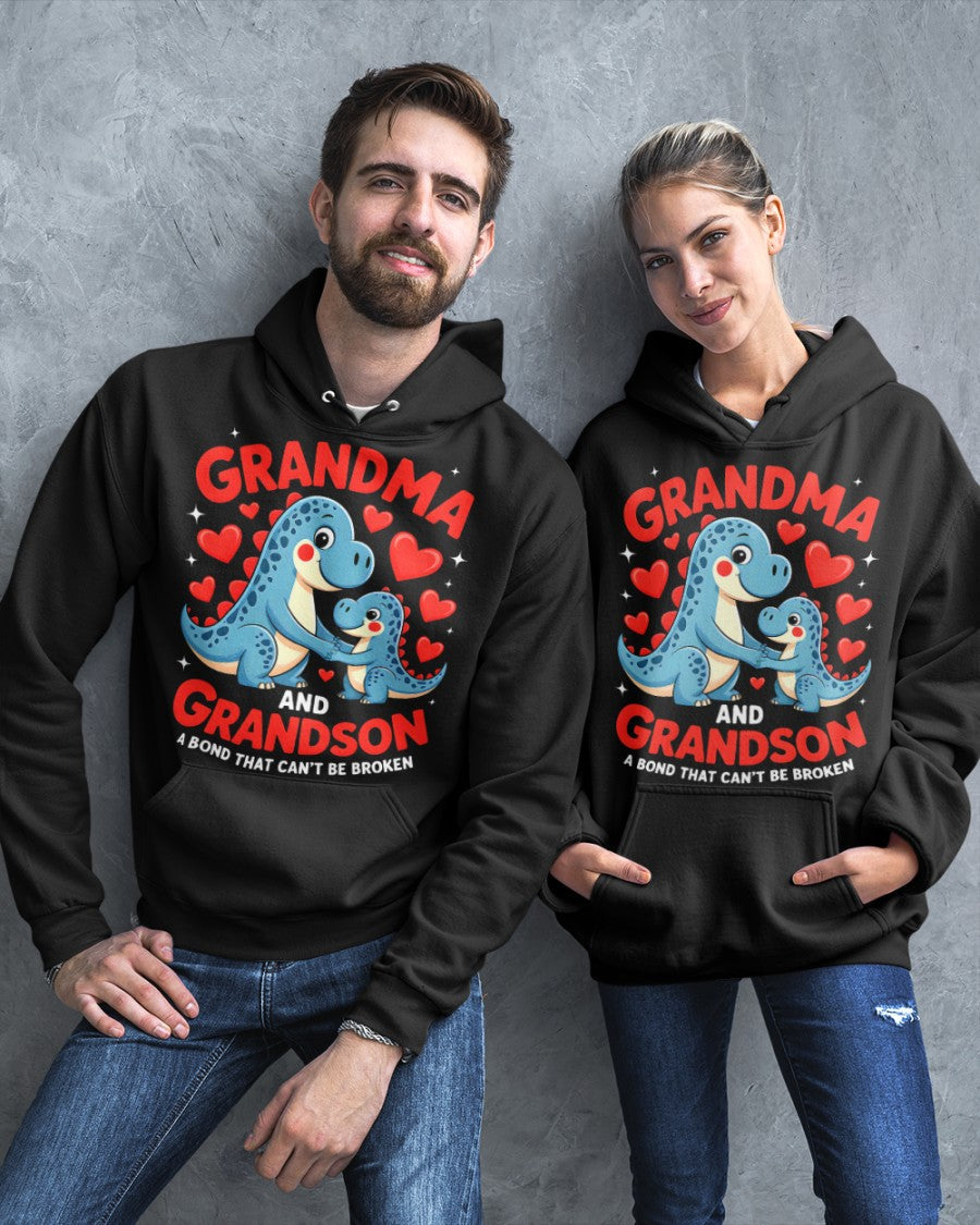 GRANDMA AND GRANDSON A BOND THAT CAN'T BE BROKEN DINOSAUR UNISEX T-SHIRT EBIL00 (SKU-GMS3)