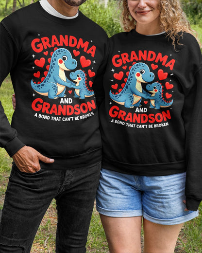 GRANDMA AND GRANDSON A BOND THAT CAN'T BE BROKEN DINOSAUR UNISEX T-SHIRT EBIL00 (SKU-GMS3)