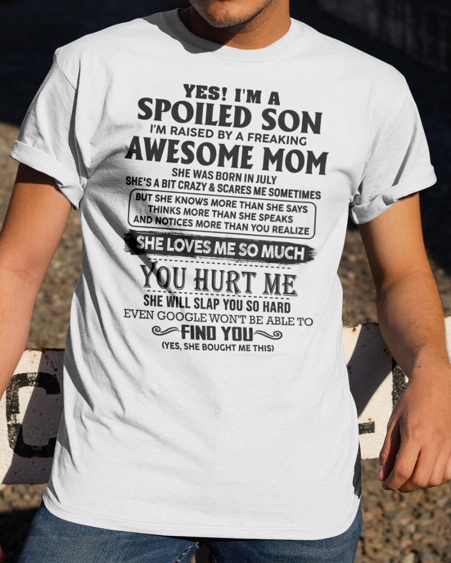 July - Awesome Mom - Perfect gift for son From Mom - ebil07 (SKU-SPW-07)