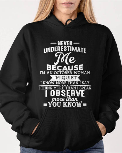 NEVER UNDERESTIMATE ME - T SHIRT FOR WOMAN - DONN10 (SKU2606-23-10)