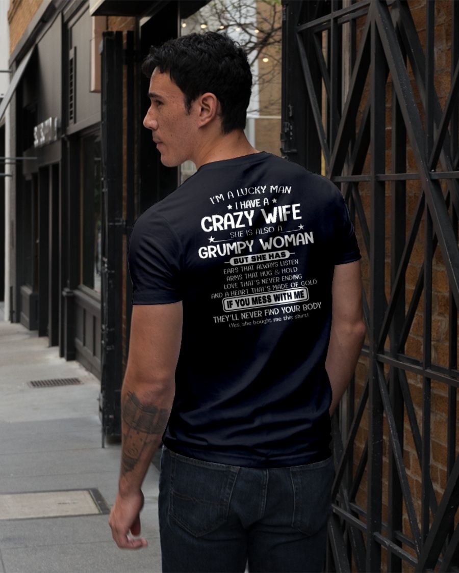 LUCKY MAN OF A GRUMPY WIFE  - GIFT FROM WIFE - EBIL00 (SKU12-277-00)