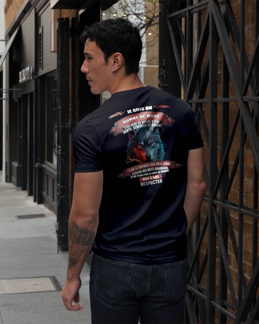 MARS - JE SAIS RESPECTER – T-SHIRT D’ANNIVERSAIRE POUR HOMME - frEBIL03 (SKU12-266-03)