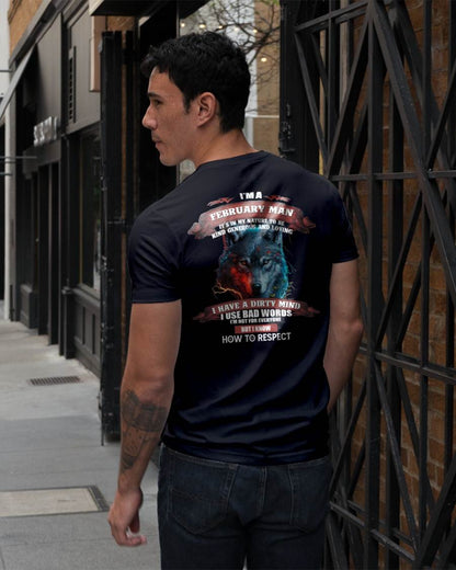 FEBRUARY - KNOW HOW TO RESPECT - BIRTHDAY T-SHIRT FOR MEN - EBIL02 (SKU12-162-02)