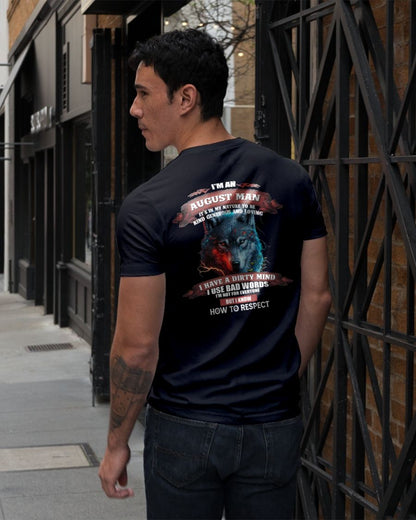 AUGUST - KNOW HOW TO RESPECT - BIRTHDAY T-SHIRT FOR MEN - EBIL08 (SKU12-162-08)
