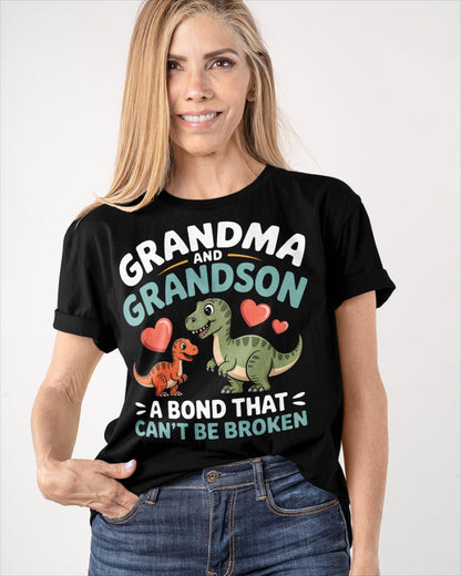 GRANDMA AND GRANDSON A BOND THAT CAN'T BE BROKEN DINOSAUR UNISEX T-SHIRT - EBIL00 (SKU-GMS5)