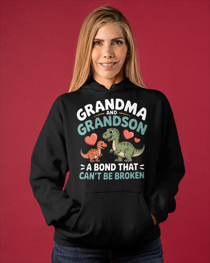 GRANDMA AND GRANDSON A BOND THAT CAN'T BE BROKEN DINOSAUR UNISEX T-SHIRT - EBIL00 (SKU-GMS5)