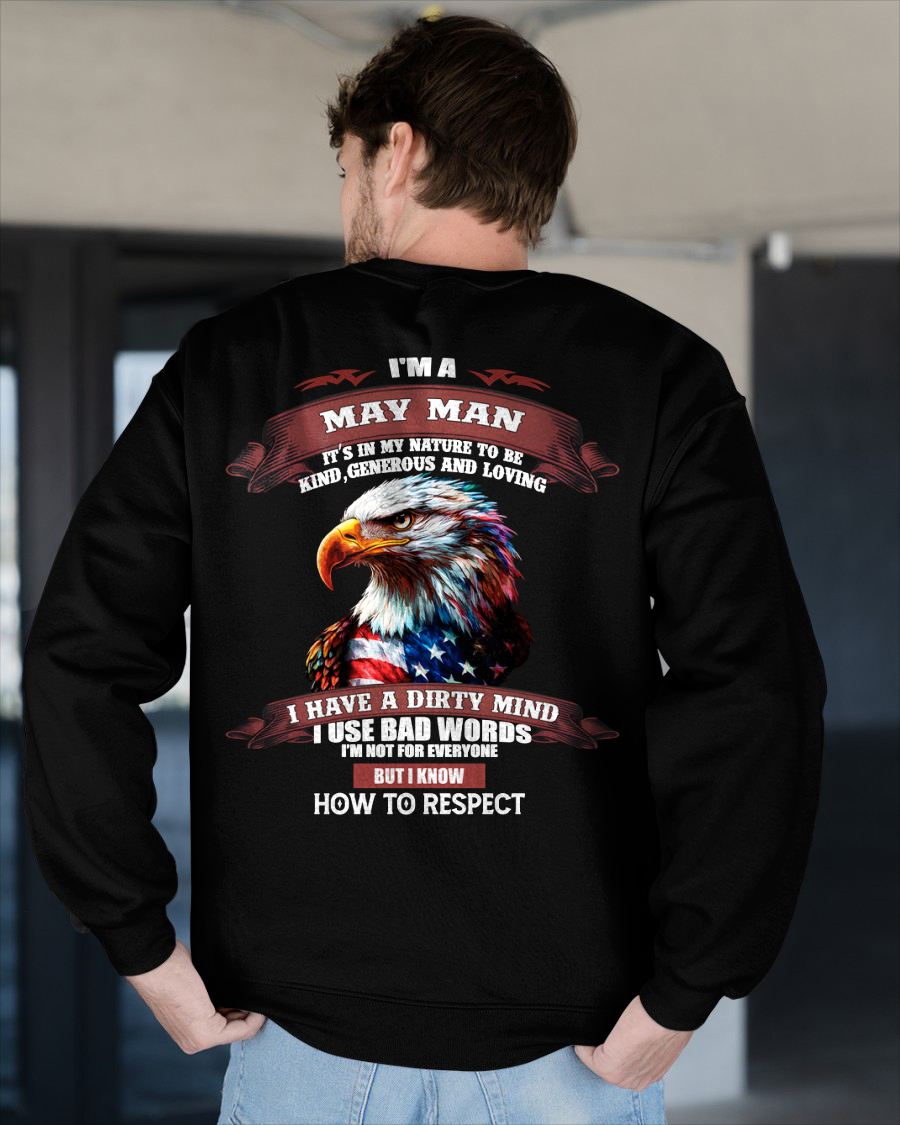 MAY - KNOW HOW TO RESPECT - BIRTHDAY T-SHIRT FOR MEN - EBIL05 (SKU12-311-05)