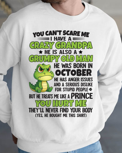 YOU CAN’T SCARE ME - GIFT FOR GRANDSON AND GRANDDAUGHTER FROM GRANDPA - DOAN10 (SKU09-121-10)