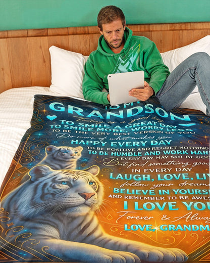 Special Gift For Your Grandson Blanket - From Grandma (SKUB10-155) FULL