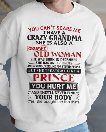 December – You Can’t Scare Me I Have A Crazy Grandma – Gift For Grandson And Granddaughter From Grandma – DOAN12 (SKU11-41-12)
