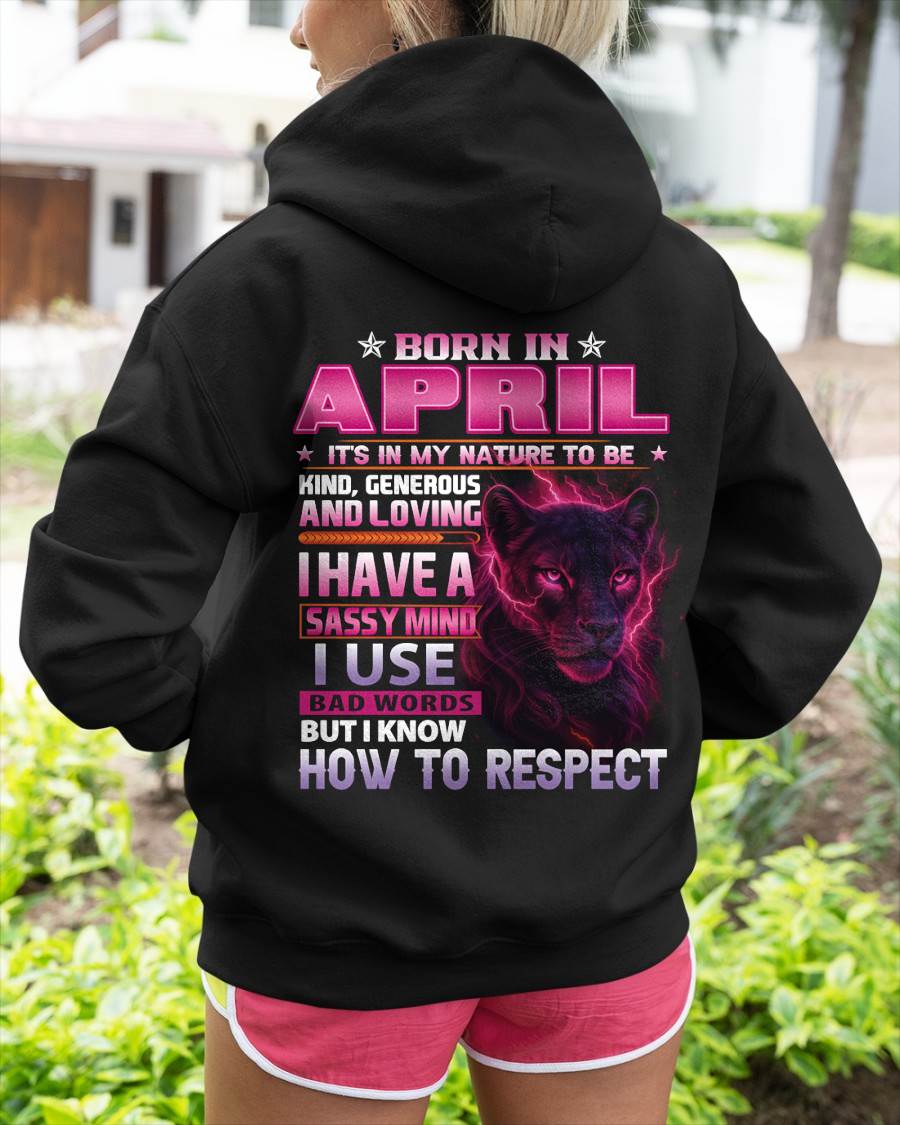 Born In April – T-Shirt For Woman – DONN04 (SKU09-24-04)