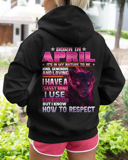 Born In April – T-Shirt For Woman – DONN04 (SKU09-24-04)