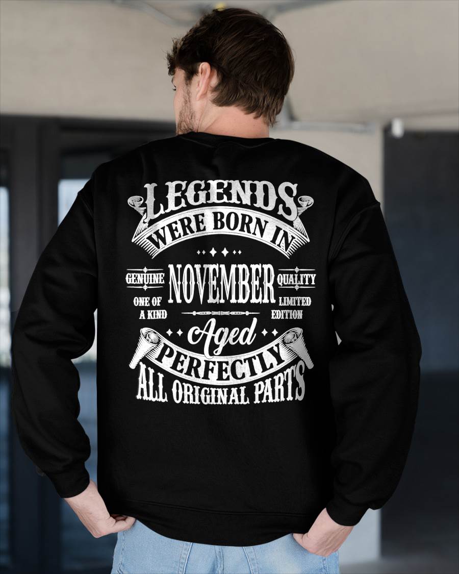 LEGENDS WERE BORN IN NOVEMBER - T-SHIRT FOR MAN - DONN11 (SKU08-37-11)