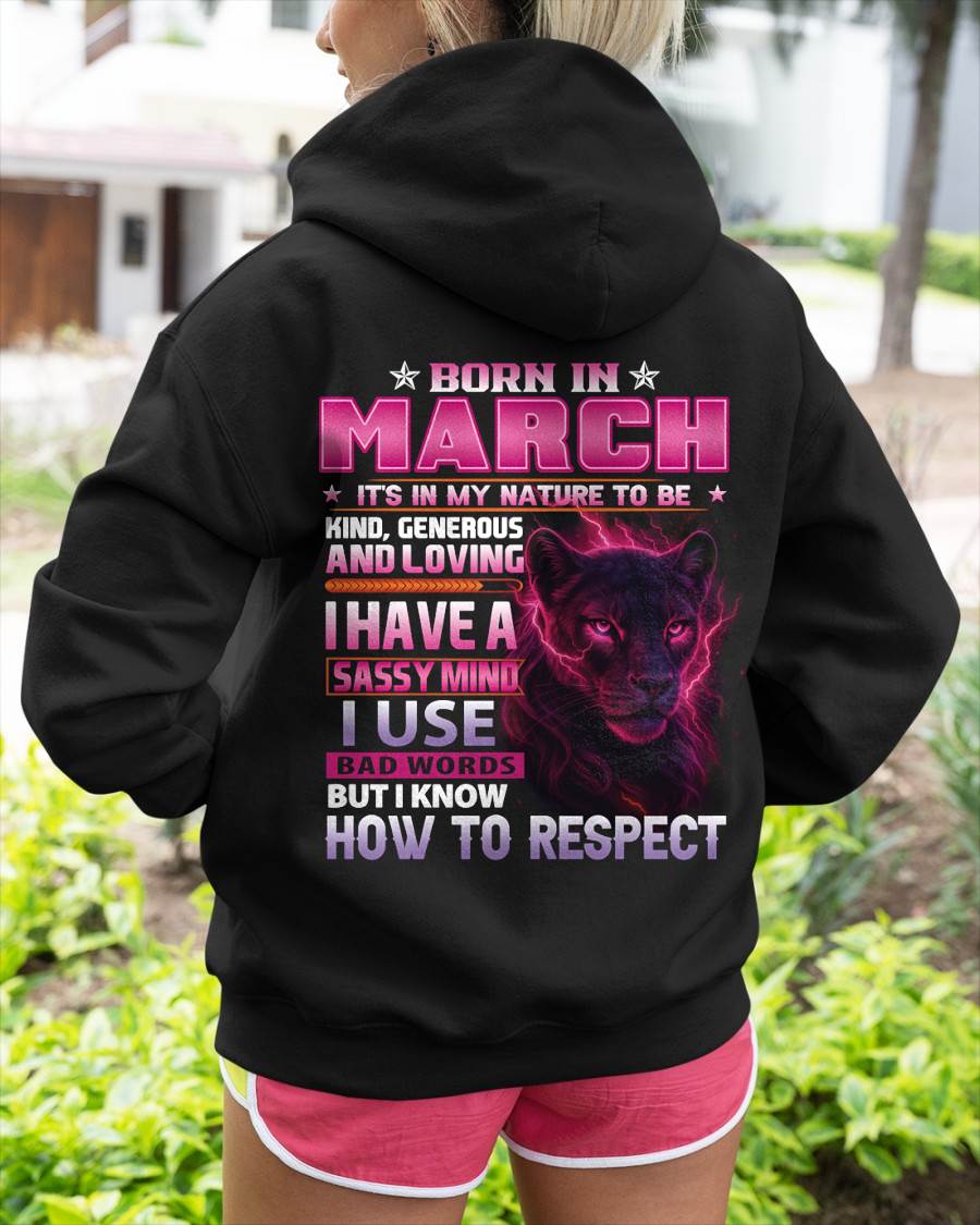 Born In March – T-Shirt For Woman – DONN03 (SKU09-24-03)