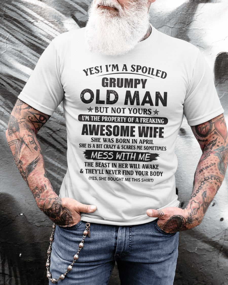Awesome wife April - Perfect gift for your husband from wife - EBIL04 (SKU96-68-04)
