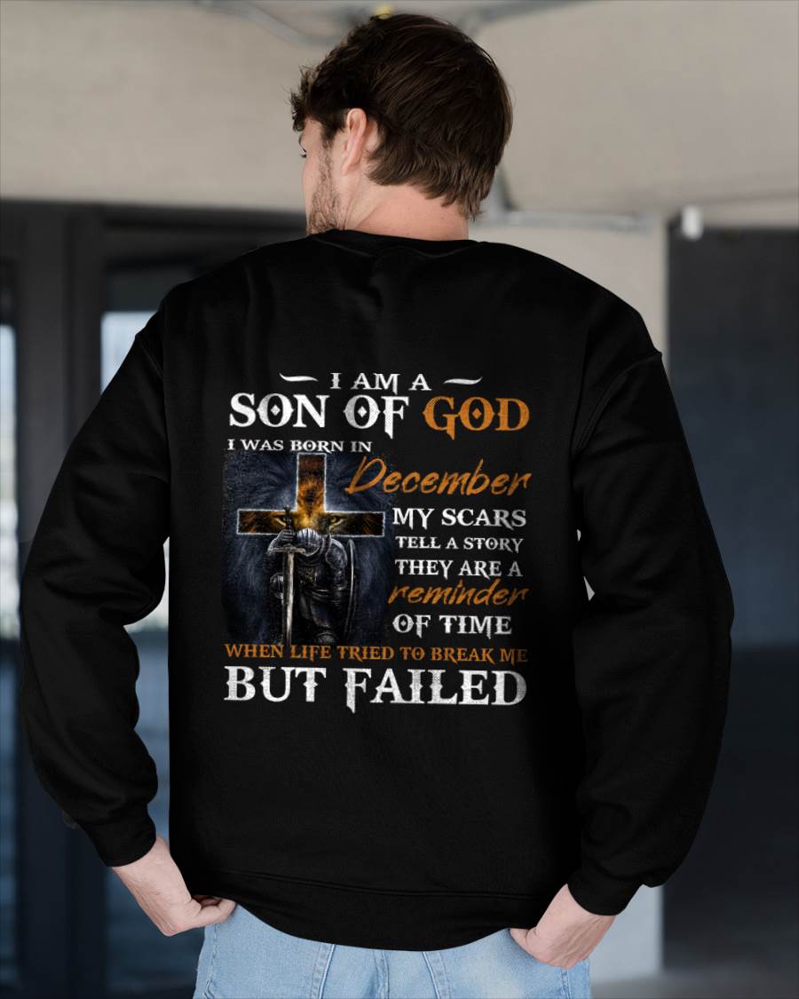 December - I Am A Son Of God - T Shirt For Man - DONN12 (SKU2605-57-12)