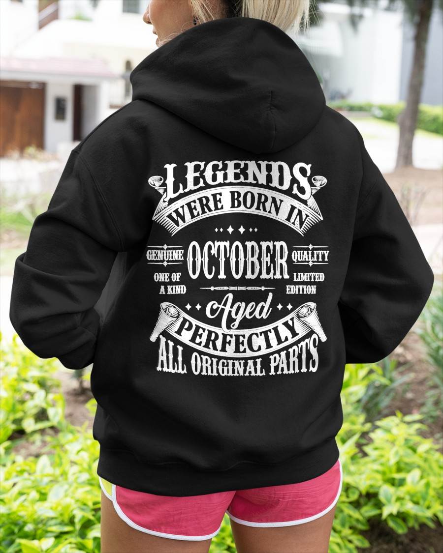 Legends Were Born In October - T Shirt For Woman - DONN10 (SKU08-37-10)