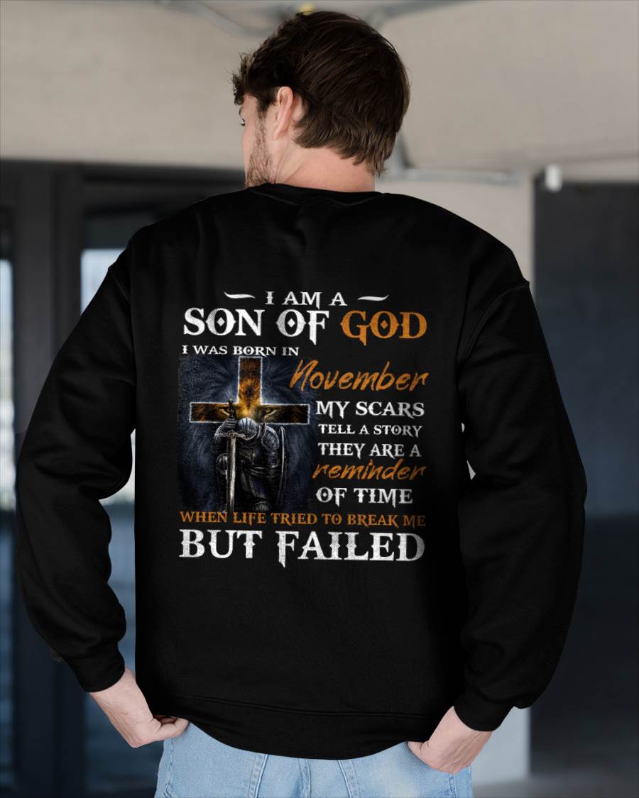 November - I Am A Son Of God - T Shirt For Man - DONN11 (SKU2605-57-11)