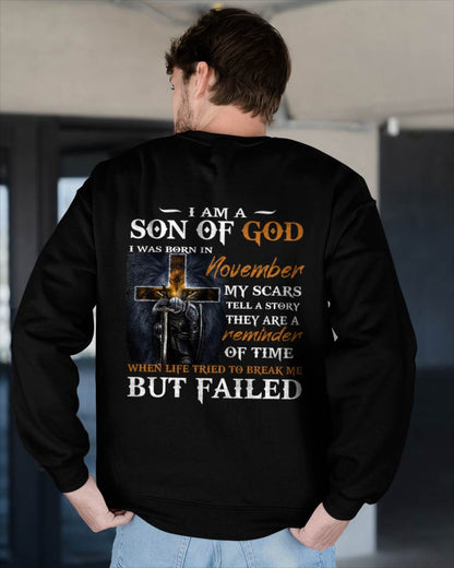 November - I Am A Son Of God - T Shirt For Man - DONN11 (SKU2605-57-11)