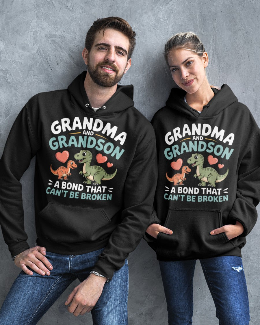 GRANDMA AND GRANDSON A BOND THAT CAN'T BE BROKEN DINOSAUR UNISEX T-SHIRT - EBIL00 (SKU-GMS5)