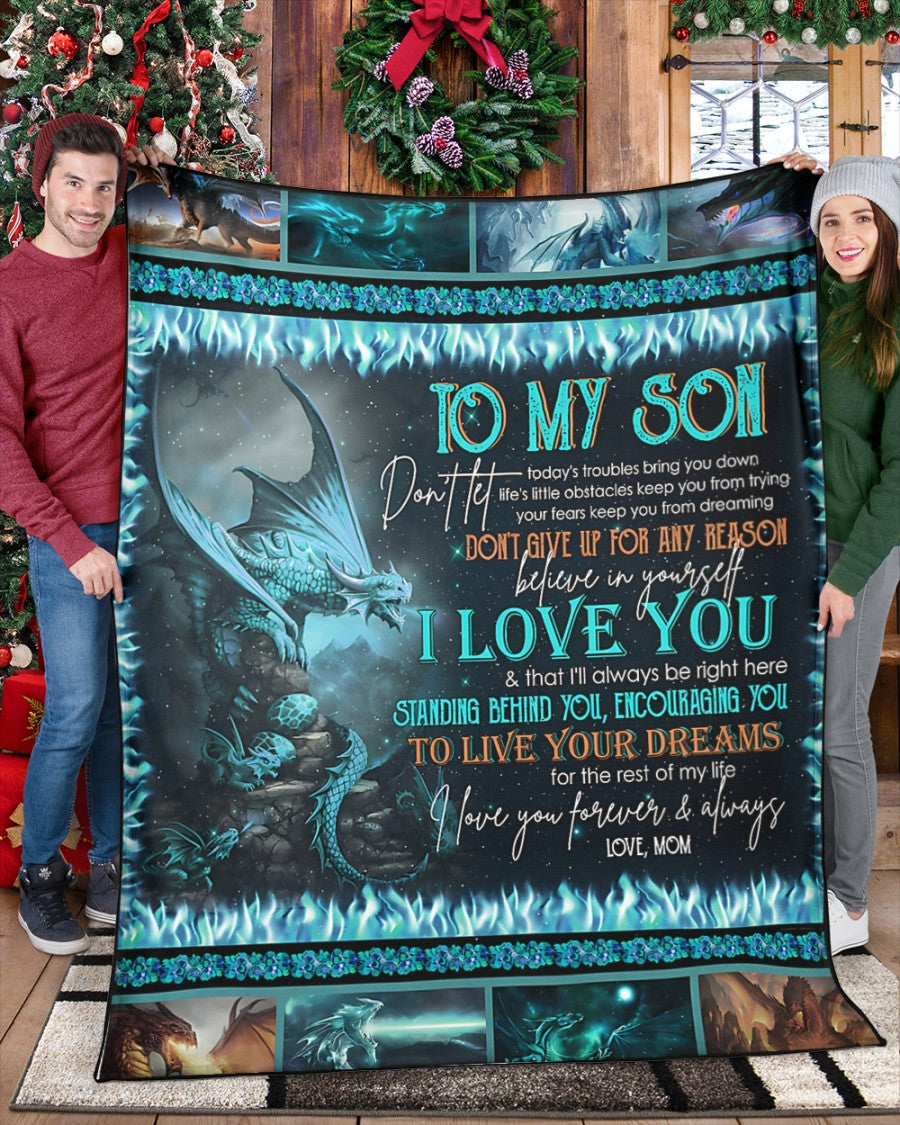 BLANKET FOR SON - GIFT FROM MOM - COMFORT & WARMTH GIFT NTTD00 (SKUB11-62)