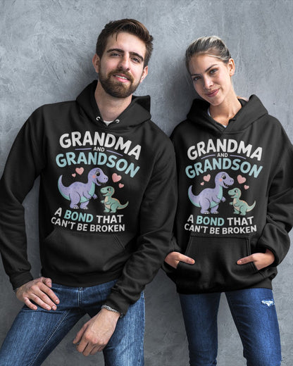 GRANDMA AND GRANDSON A BOND THAT CAN'T BE BROKEN DINOSAUR UNISEX T-SHIRT EBIL00 (SKU-GMS4)