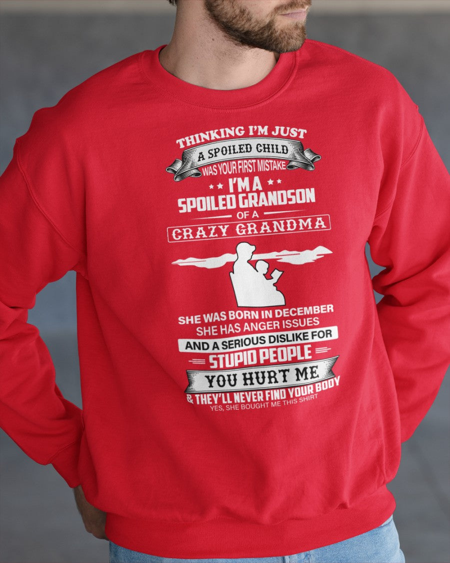 Spoiled by Grandma Shirt December Edition – From Grandma to Grandson EBIL12 (SKU-GMS2-12)