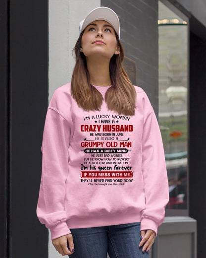 JUNE - TO MY WIFE - I'M A LUCKY WOMAN - GIFT FROM HUSBAND - EBIL06 (SKU12-282-06)