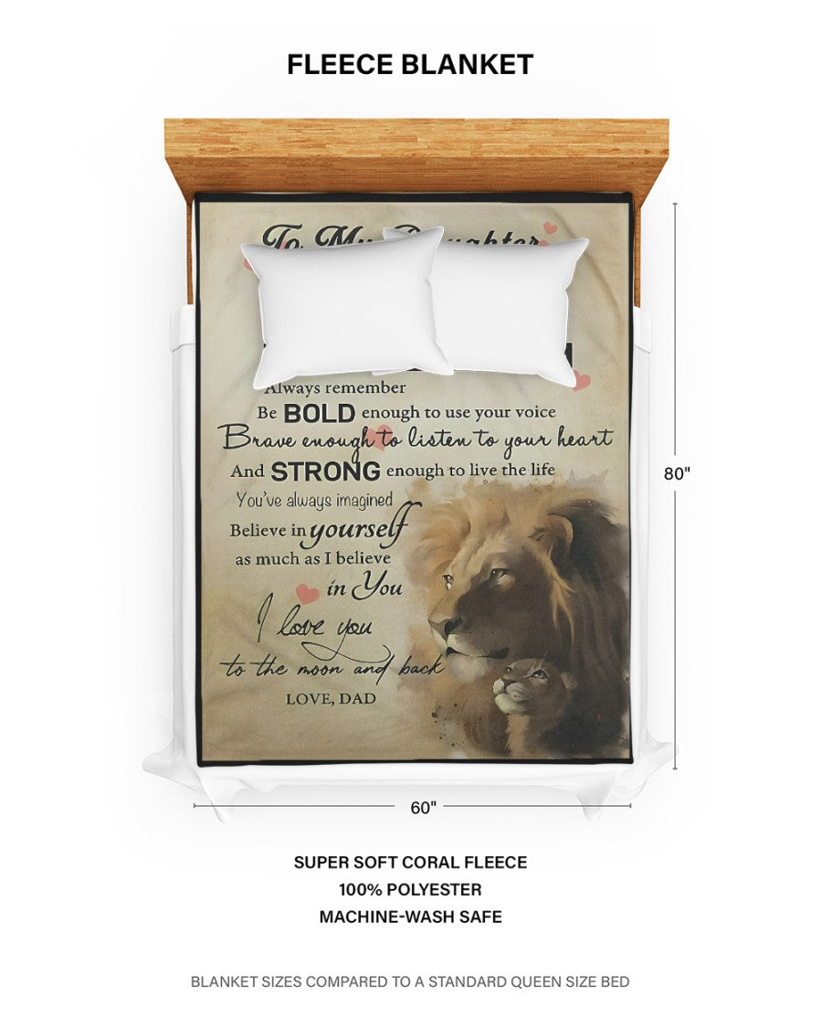 Special Gift For Your Daughter Blanket - From Dad (SKUB09-DONNB01)
