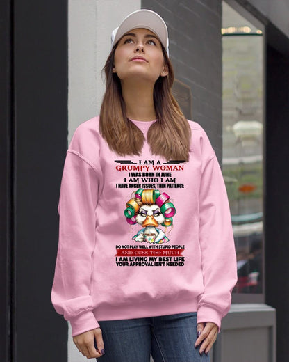 JUNE - GRUMPY WOMAN - BIRTHDAY SHIRT FOR WOMEN - EBIL06 (SKU26T-01-22-06)