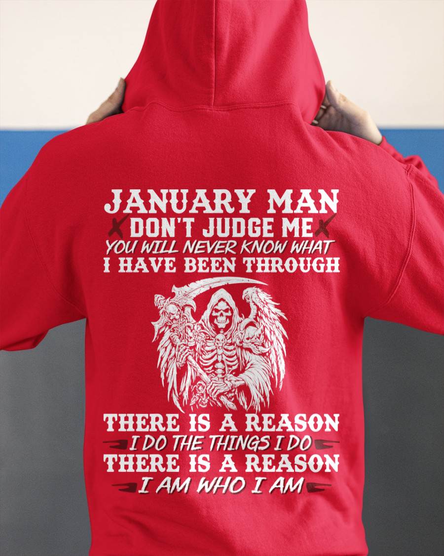 January Man Don't Judge Me – T-Shirt For Man – DONN01 (SKU10-49-01)