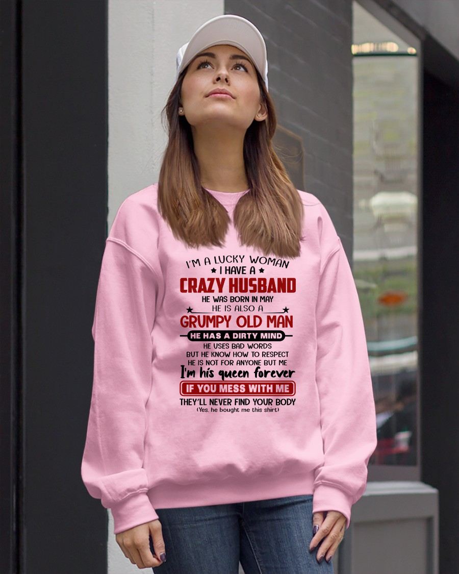 MAY - TO MY WIFE - I'M A LUCKY WOMAN - GIFT FROM HUSBAND - EBIL05 (SKU12-282-05)