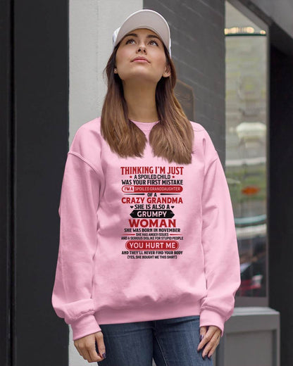 NOVEMBER - TO MY GRANDDAUGHTER - SPOILED GRANDDAUGHTER - GIFT FROM GRANDMA - EBIL11 (SKU10-117-11)