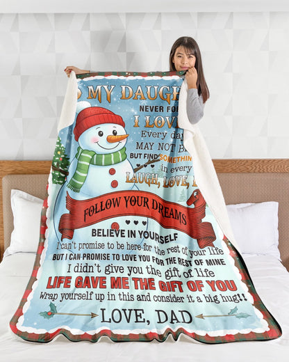 BLANKET FOR DAUGHTER FROM DAD – XMAS GIFT - FULL (SKUB11-19)
