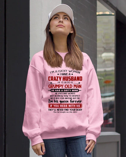 TO MY WIFE - I'M A LUCKY WOMAN - GIFT FROM HUSBAND - EBIL00 (SKU12-282-00)