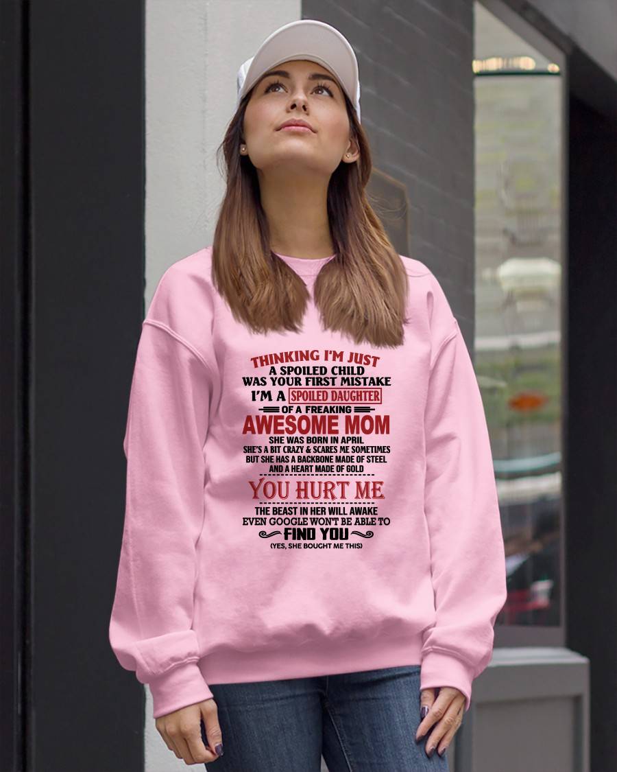 APRIL - TO MY DAUGHTER - SPOILED DAUGHTER - PERFECT GIFT FOR DAUGHTER - GIFT FROM MOM - EBIL04 (SKU10-151-04)