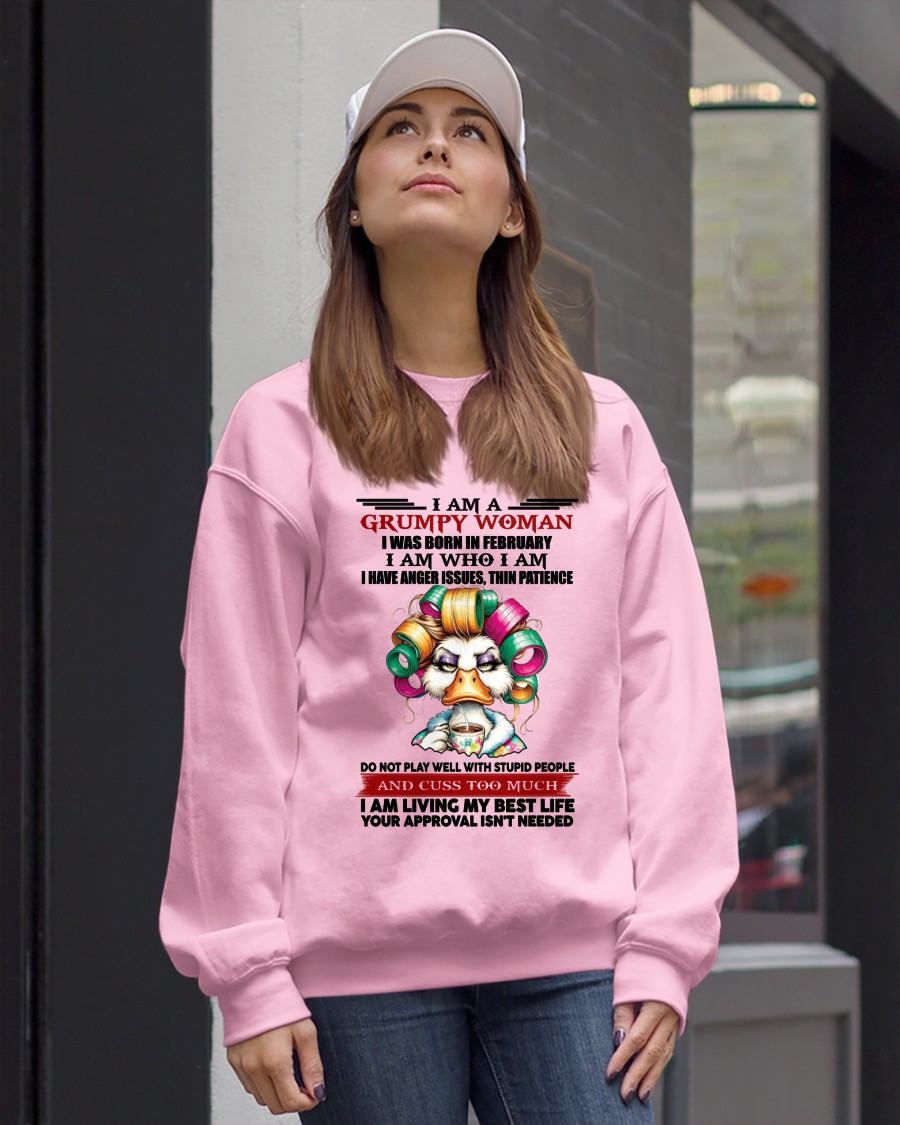 FEBRUARY - GRUMPY WOMAN - BIRTHDAY SHIRT FOR WOMEN - EBIL02 (SKU26T-01-22-02)