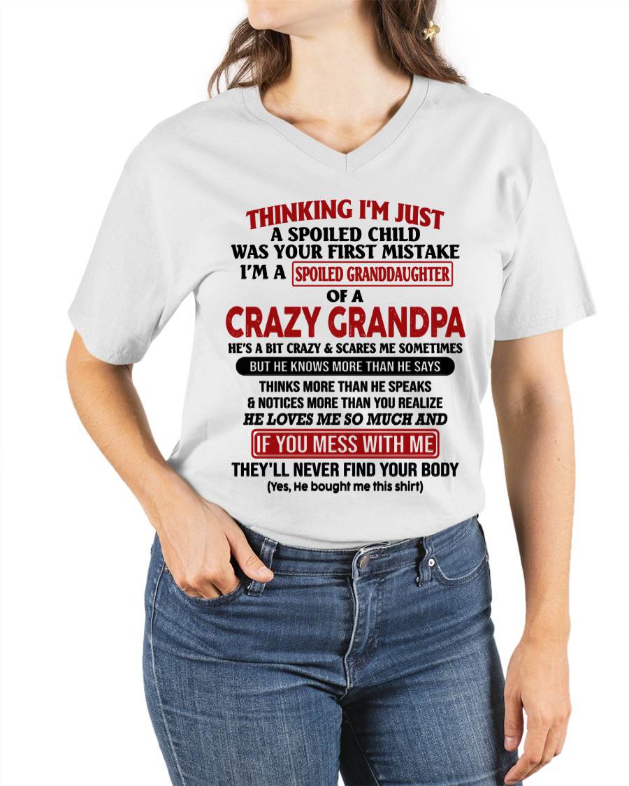 I'm A Spoiled Granddaughter – Gift For Granddaughter From Grandpa – DONN00 (SKU-GPD1-NTT00)