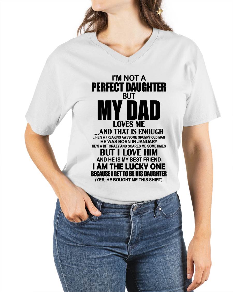 January - I'm Not A Perfect Daughter But My Dad Loves Me - Gift For Daughter From Dad - DONN01 (SKU2605-217-01)